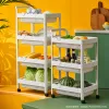 【CL】26Q2#3077 White multi-layer storage rack, coat rack, simple storage cabinet, shelf, multi-functional household storage rack, organizing rack Specification image